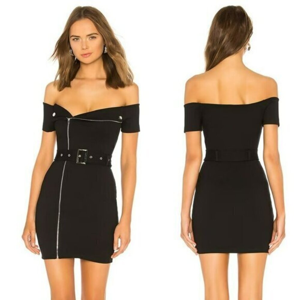 Superdown Terri Moto Dress - Black